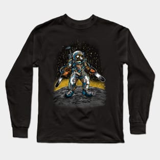 Houston Chainsaw Astronaut Long Sleeve T-Shirt